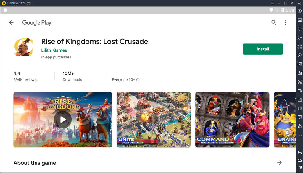 Download Rise Of Kingdoms On Ldplayer