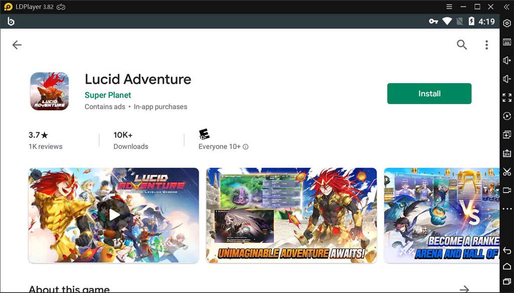 Search Lucid Adventure on LDPlayer