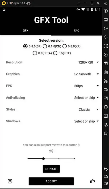 Use GFX Tool for PUBG MOBILE LDPlayer