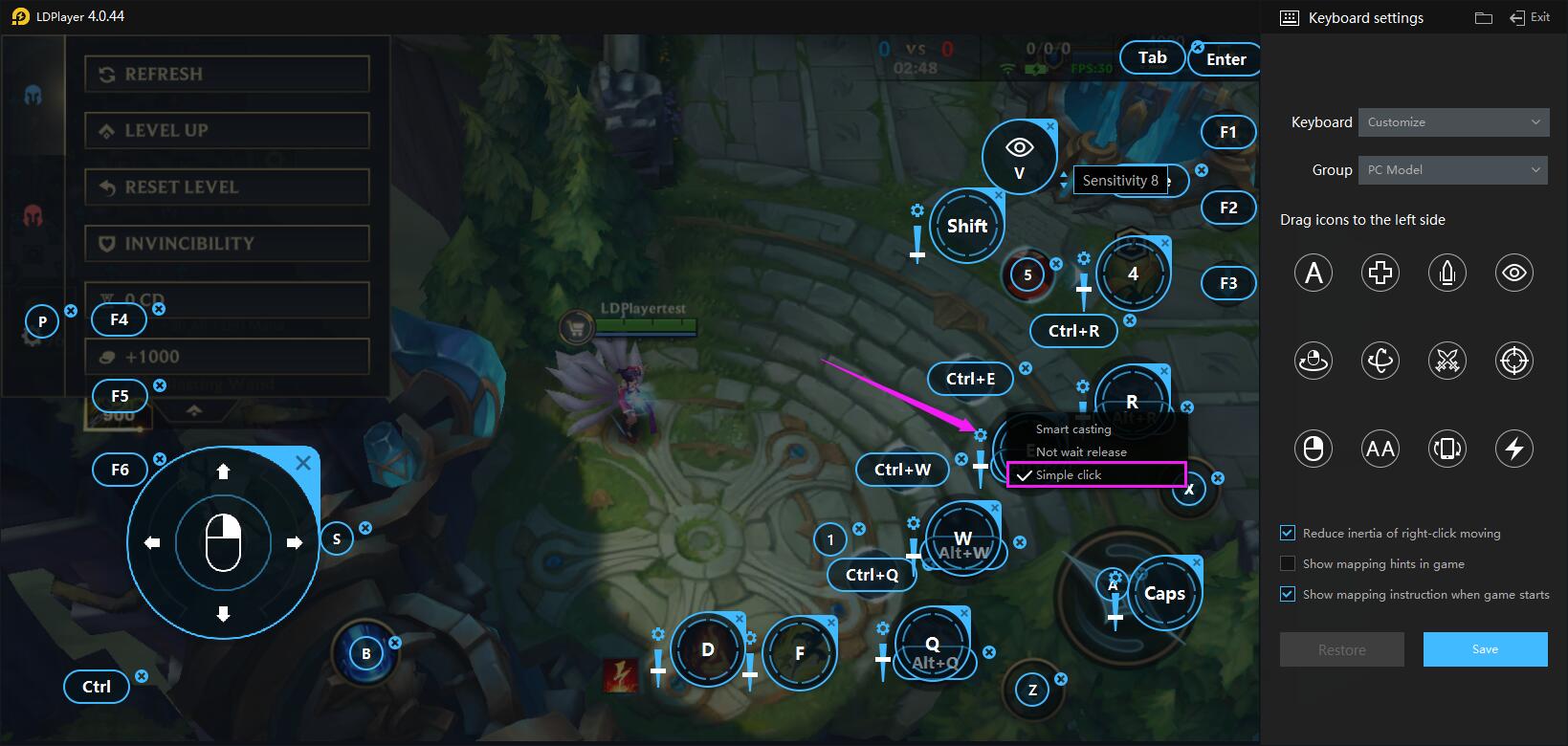 A detailed introduction to key mapping of League of Legends: Wild Rift
