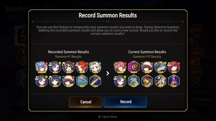 Record Selective Summon Results Epic Seven