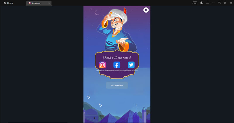 Akinator em Jogos na Internet