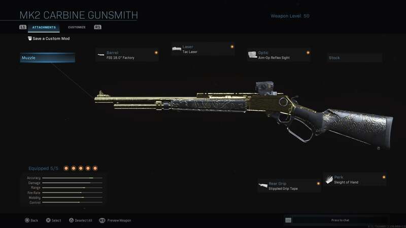 CODM Golden Gunsmith MK2