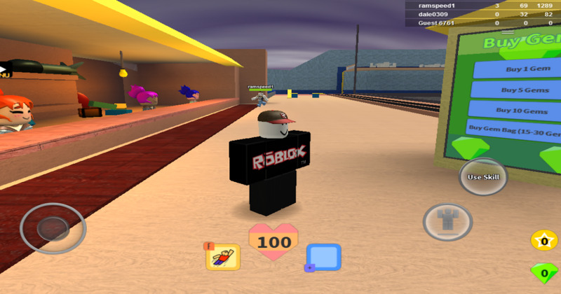 jogando roblox 