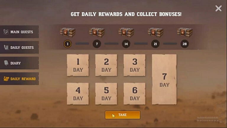 Raft Survival: Desert Nomad Simulator Daily Rewards