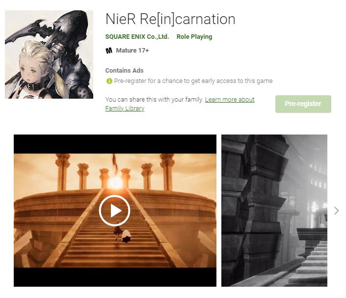 Nier Reincarnation pre-registration now open for iOS and Android