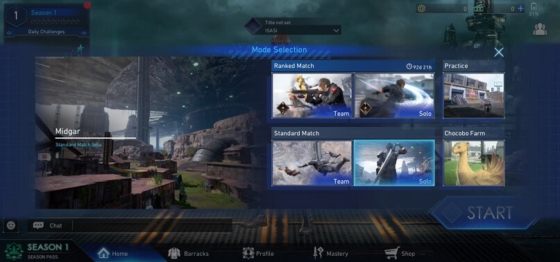 Final Fantasy VII: The Future Soldier Game Modes