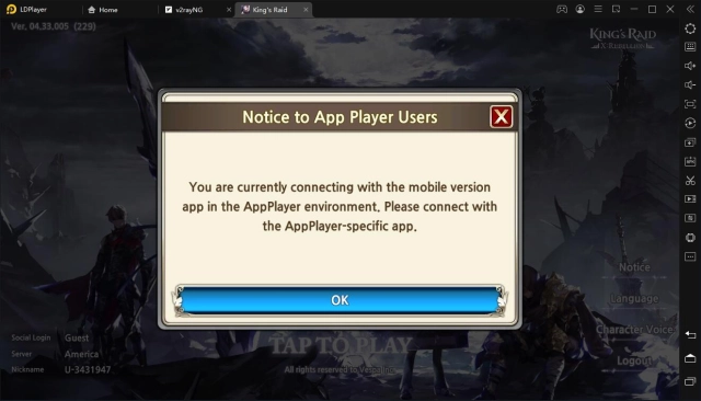 How to Fix Notice to App Player Users Error for King's Raid
