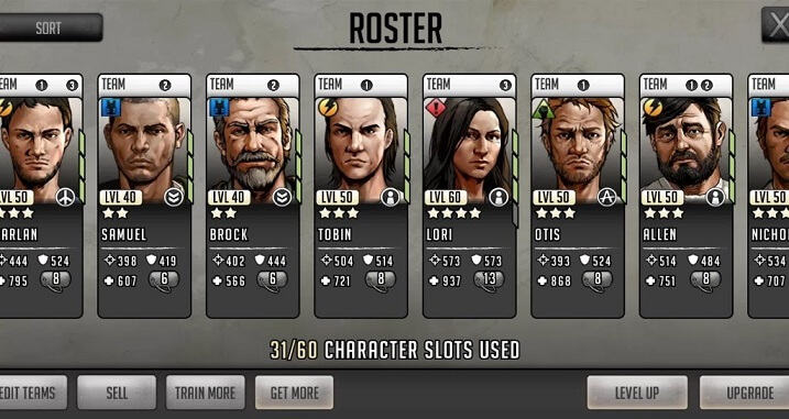 The Walking Dead: Road to Survival Team Building