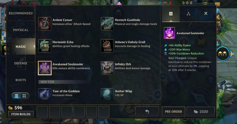  LOL Wild Rift über angetriebene Fähigkeit Power Items