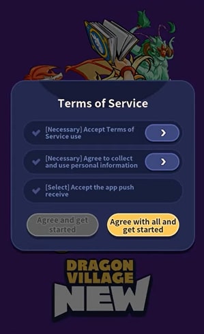 Dragon Village NEW Terms of Service