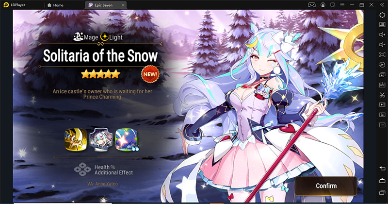 Epic Seven Solitaria of the Snow and the Recent updates