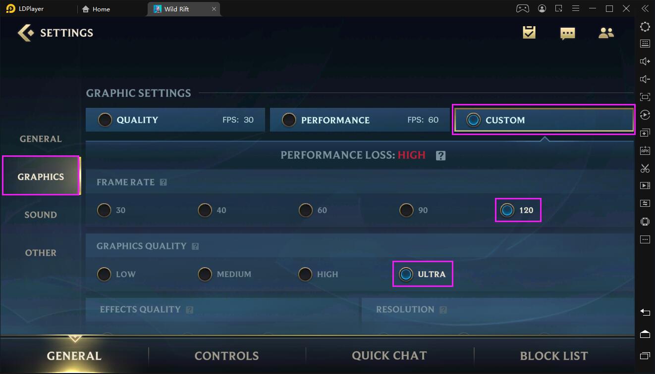 How to Play League of Legends: Wild Rift at 120 FPS on LDPlayer