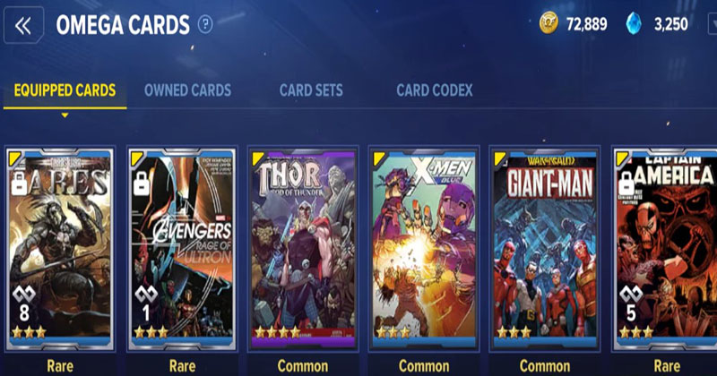 Future Marvel Revolution Omega cards