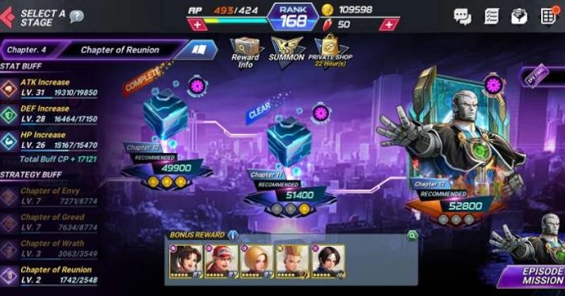 King of Fighters All-Star How to Get through Epic Quests