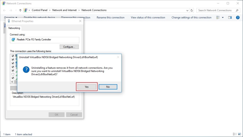 Solution pour léchec de linstallation du pilote du pontage de réseau
