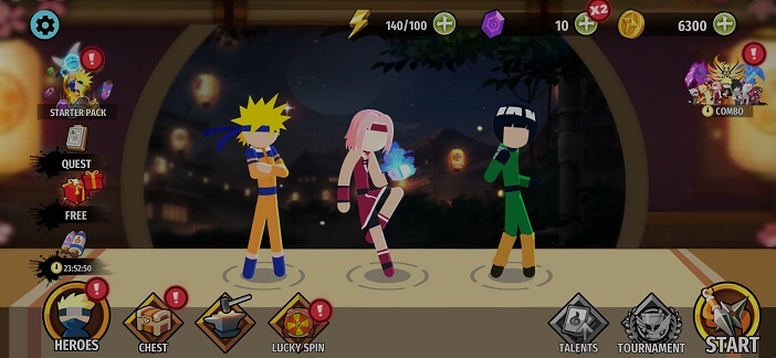 Stickman Ninja - 3v3 Battle Arena Controls