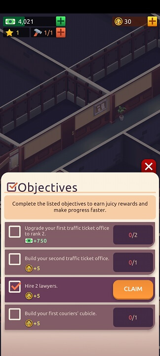 Law Empire Tycoon Objectives