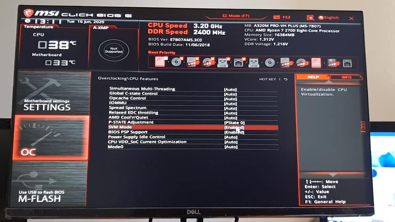 Enable Virtualization Technology (VT) on MSI computer and motherboard