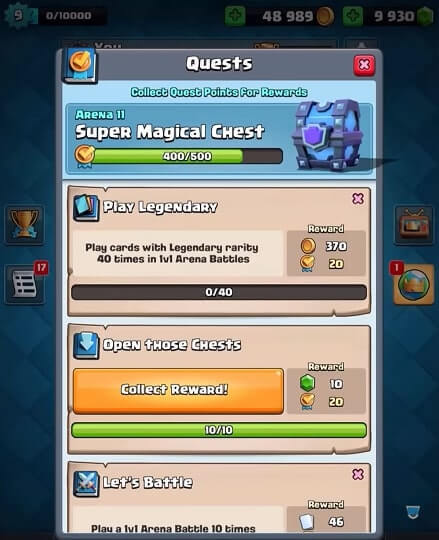 Clash Quest Quests