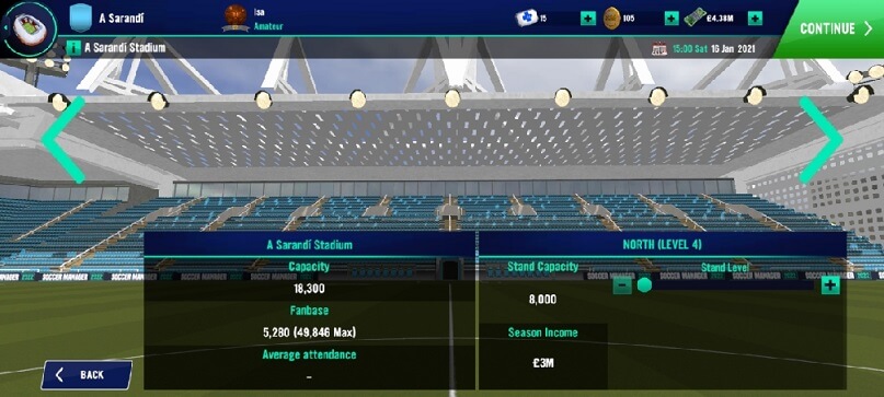 Soccer Manager 2022 Club Upgrading