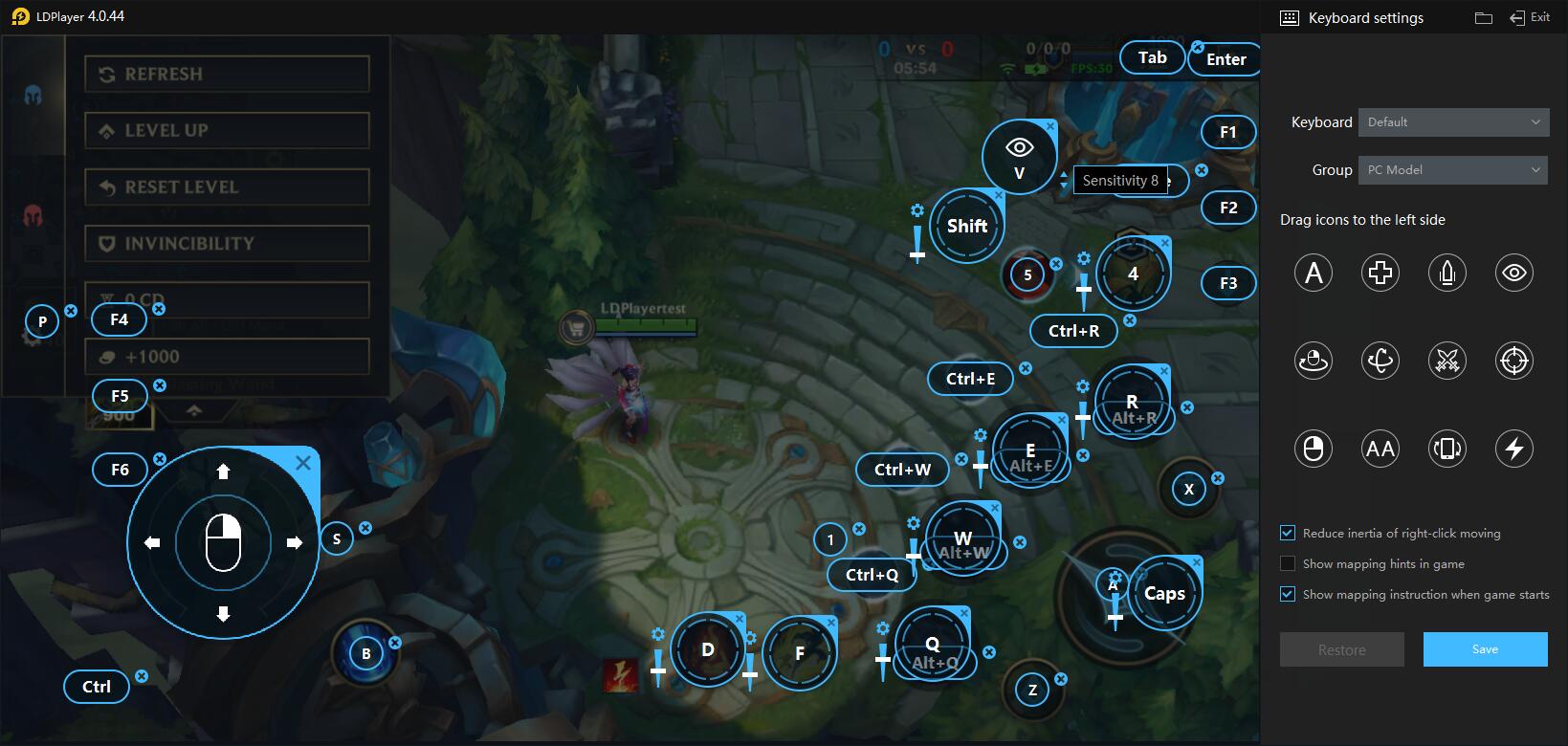 A detailed introduction to key mapping of League of Legends: Wild Rift