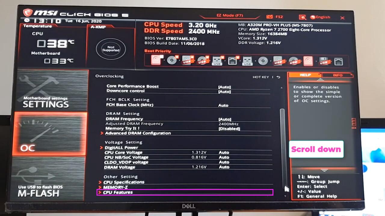 Enable Virtualization Technology (VT) on MSI computer and motherboard