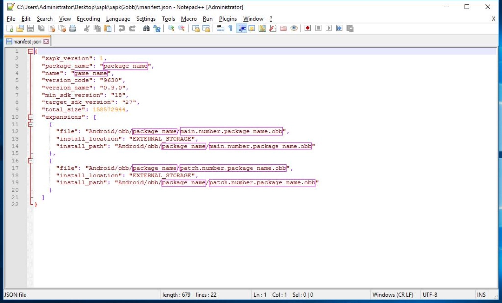 How to form a XAPK file
