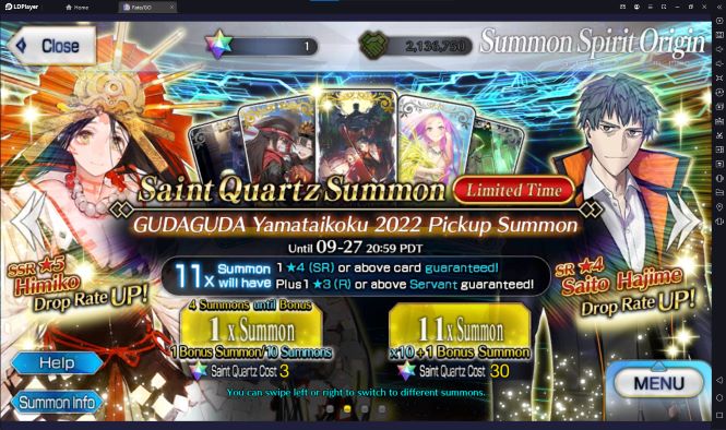 Fate/Grand Order 5th Gudaguda Event Guide