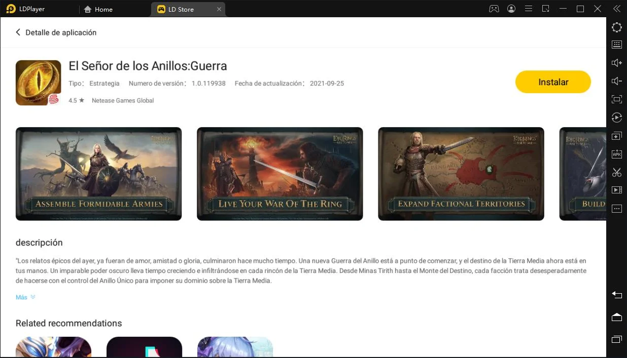 Cómo descargar y jugar	 El Señor de los Anillos: Guerra en PC 