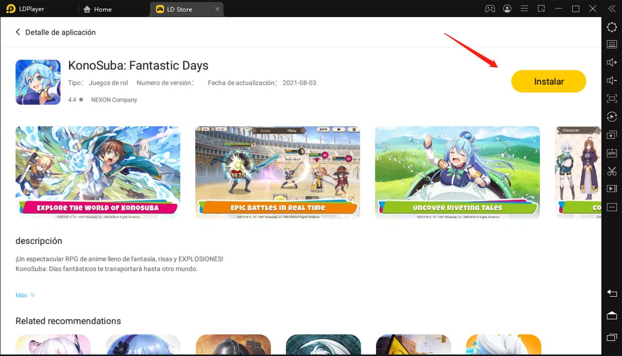 Cómo descargar y jugar KonoSuba: Fantastic Days en PC con LDPlayer - 100% GRATIS