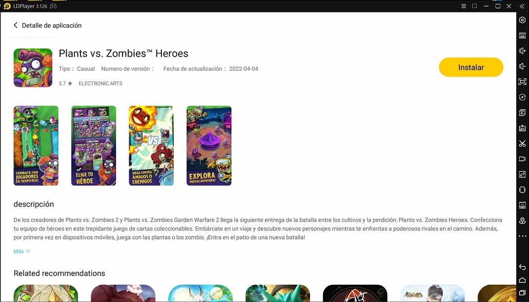 Cómo jugar Plants vs. Zombies Heroes en PC con LDPlayer