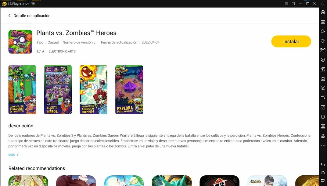 Cómo jugar Plants vs. Zombies Heroes en PC con LDPlayer