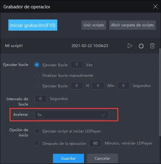 ¿Cómo unir scripts en el emulador?