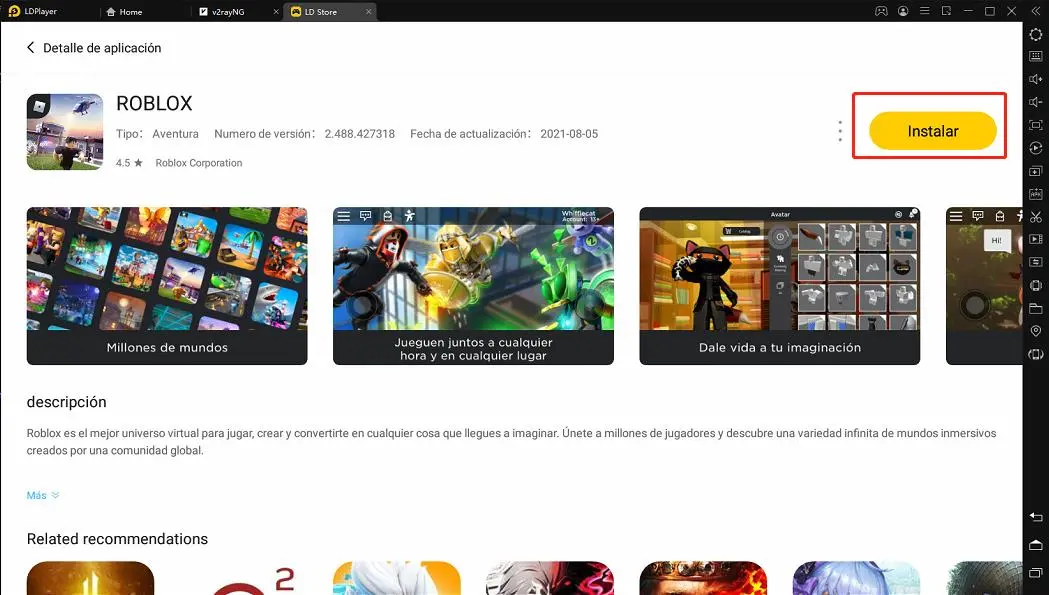 Descargar y jugar Roblox gratis en Emulador (PC)