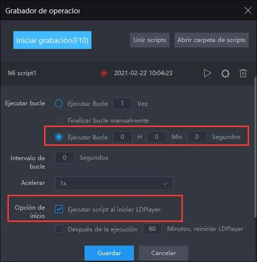 ¿Cómo unir scripts en el emulador?