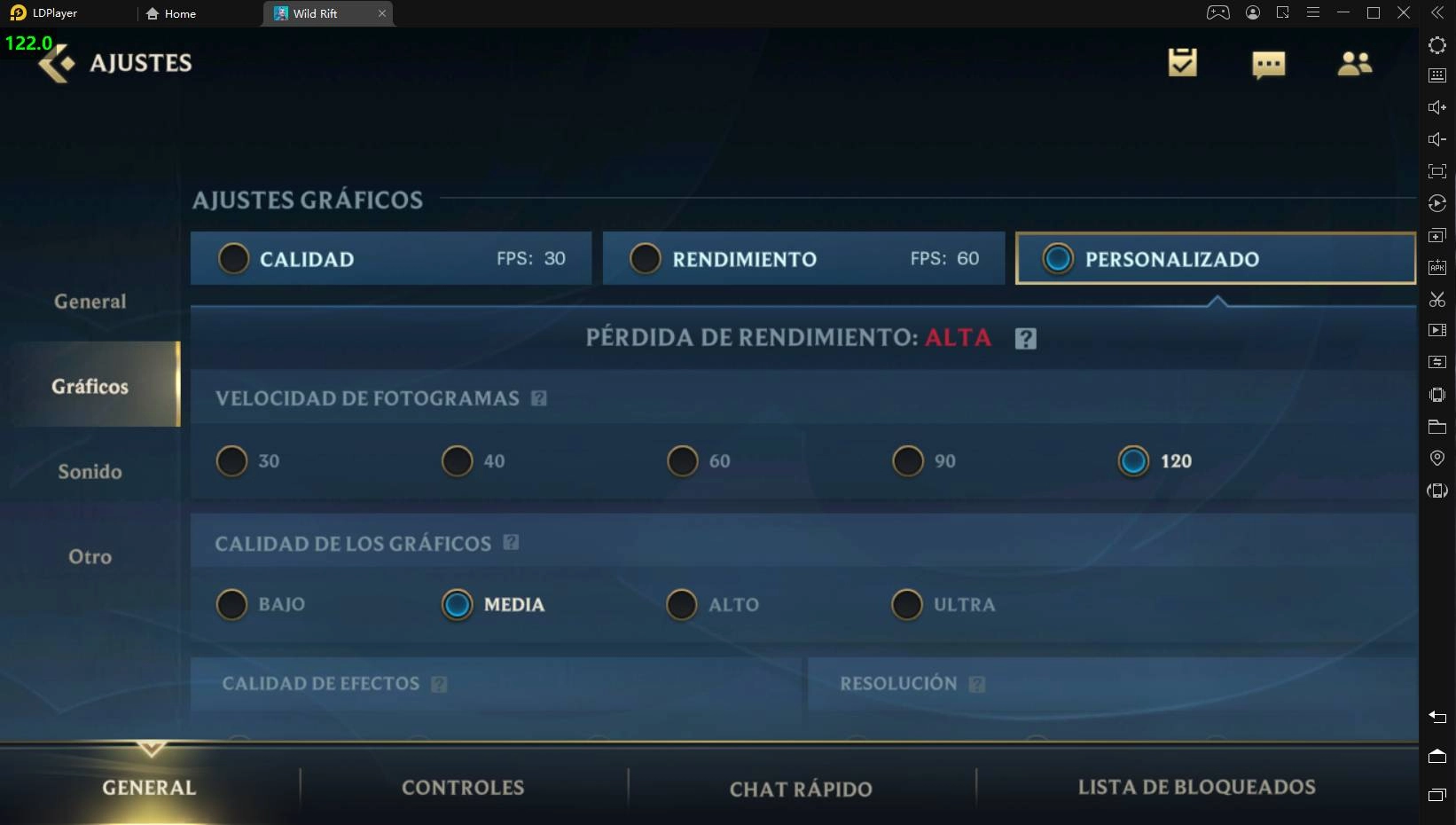¿Cómo jugar League of Legends: Wild Rift a 120 FPS en emulador?