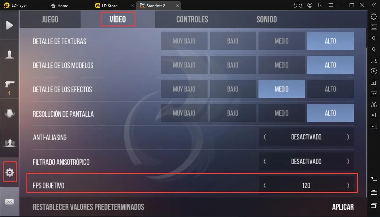 ¿Cómo jugar Standoff 2 a 120FPS en LDPlayer? 