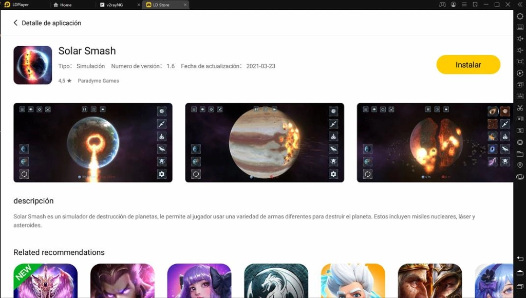 Cómo jugar Solar Smash en PC con LDPlayer?