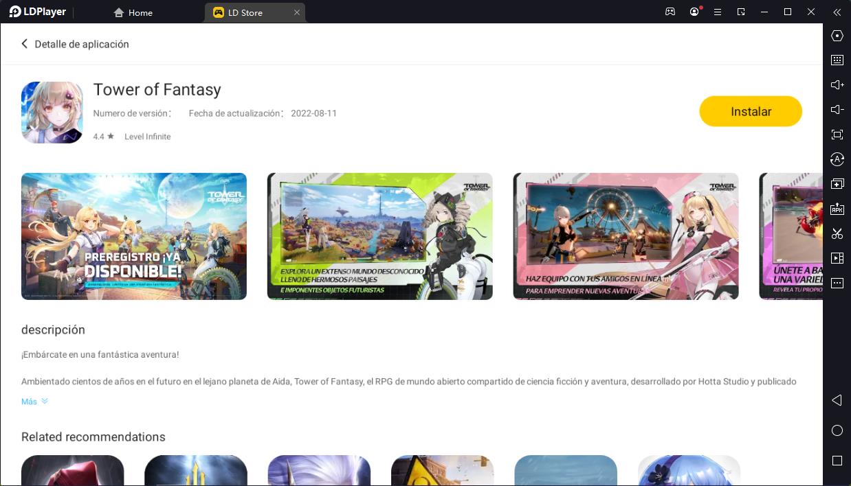 Tutorial | ¿Cómo descargar y jugar Tower of Fantasys gratis en LDPlayer 9 (Windows)?