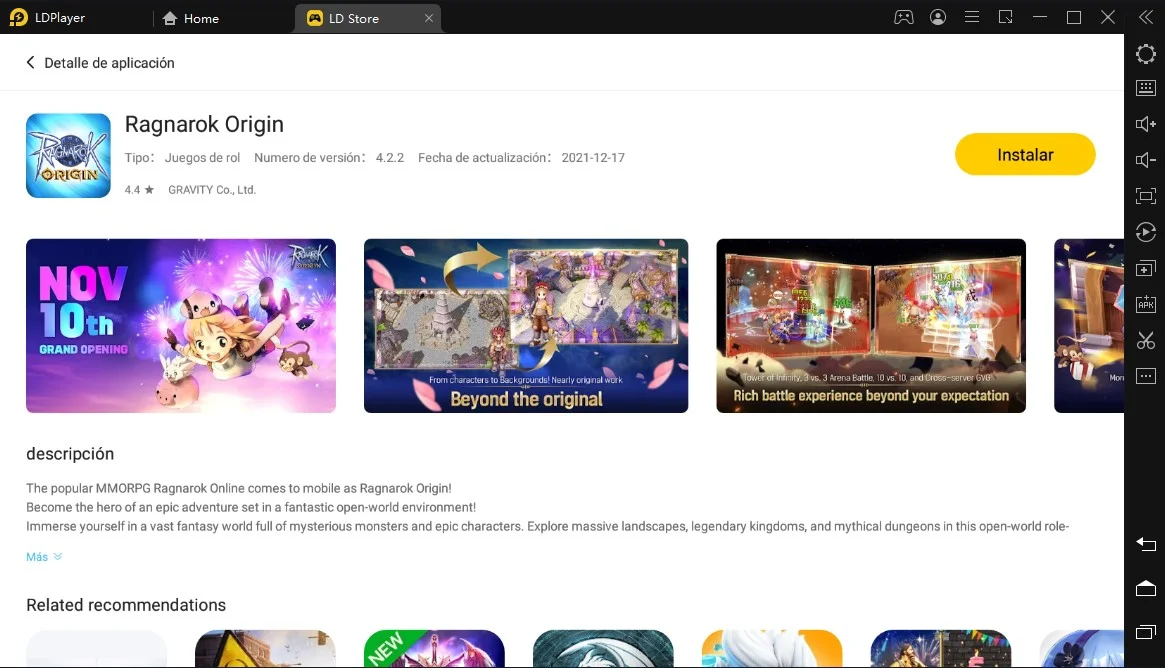 4 pasos para descargar y jugar Ragnarok Origin gratis en PC (Emulador)