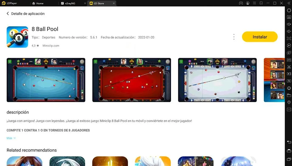 Guía de instalación de mejor juego de billar: 8 Ball Pool