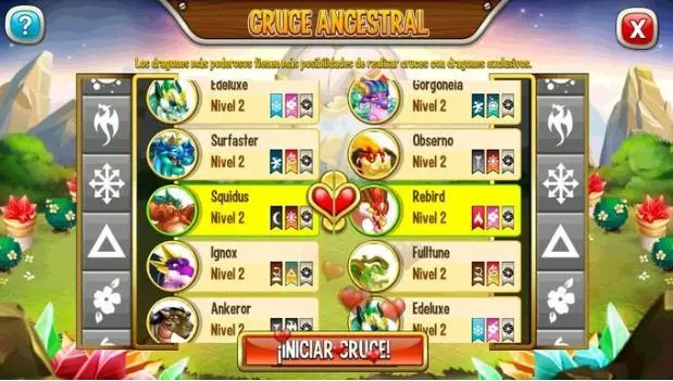 Guía de Dragon City Mobile, Cruces, Categorías, Debilidades y Fortalezas