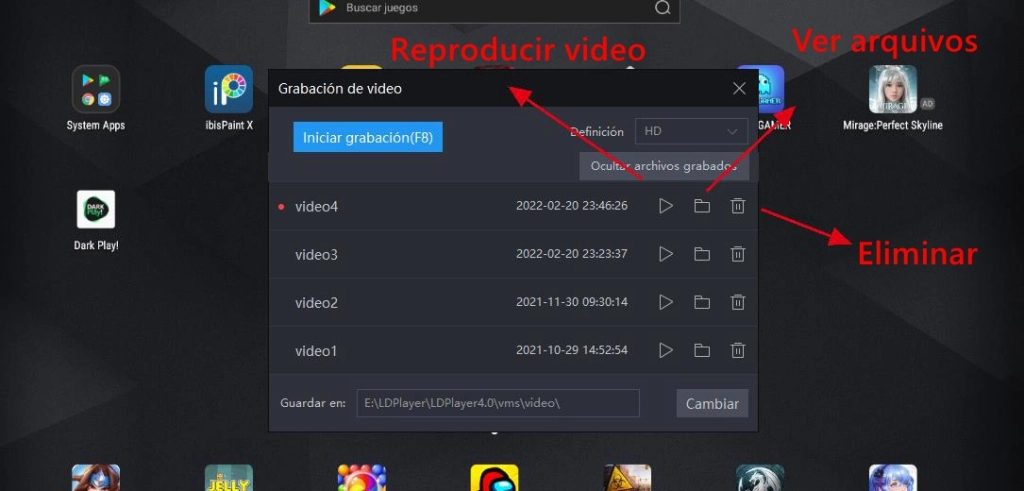 ¿Cómo usar la grabadora de video de LDPlayer?