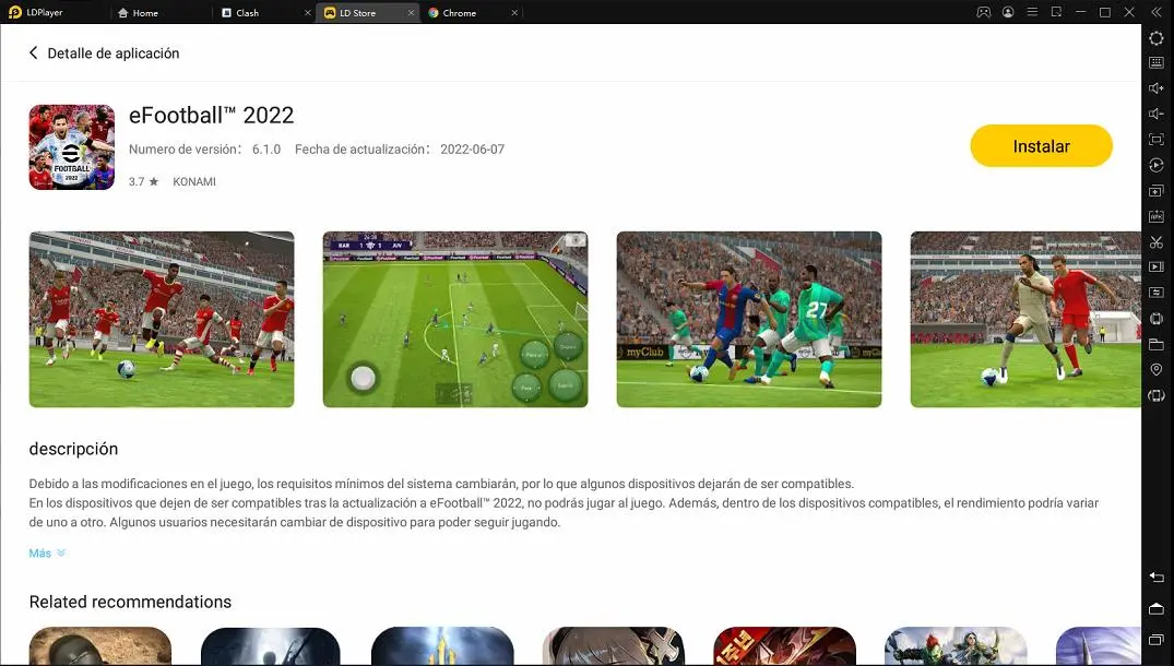 ¿Cómo descargar y jugar eFootball™ 2022 en PC (Emulador)?	