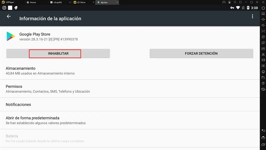 Deshabilitar las actualizaciones automáticas de Google Player para reducir el uso de la CPU mientras usa LDMultiPlayer