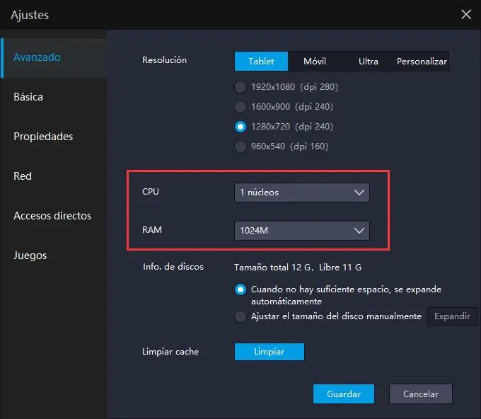 ¿Cómo ajustar la CPU y la RAM en el emulador para que el juego funcione mejor?