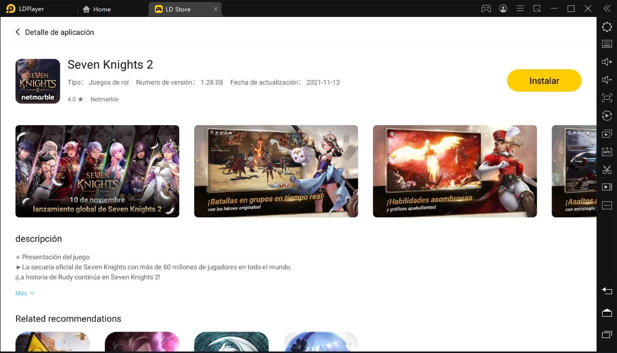 Cómo descargar y jugar Seven Knights 2 en emulador 2021