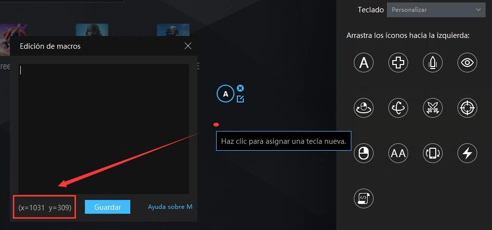 Introducción de macros de teclado