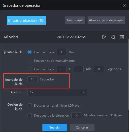 ¿Cómo unir scripts en el emulador?